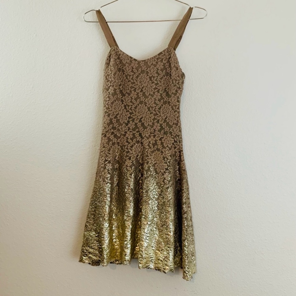 Free People Gold Ombré Dress